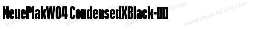 NeuePlakW04 CondensedXBlack字体转换